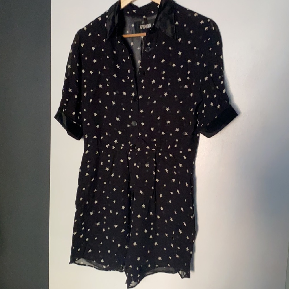RARE - black Reformation Short Jumpsuit